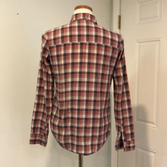 Anthropologie Leith Red Mauve Button Up Shirt Size XS - Picture 6 of 11
